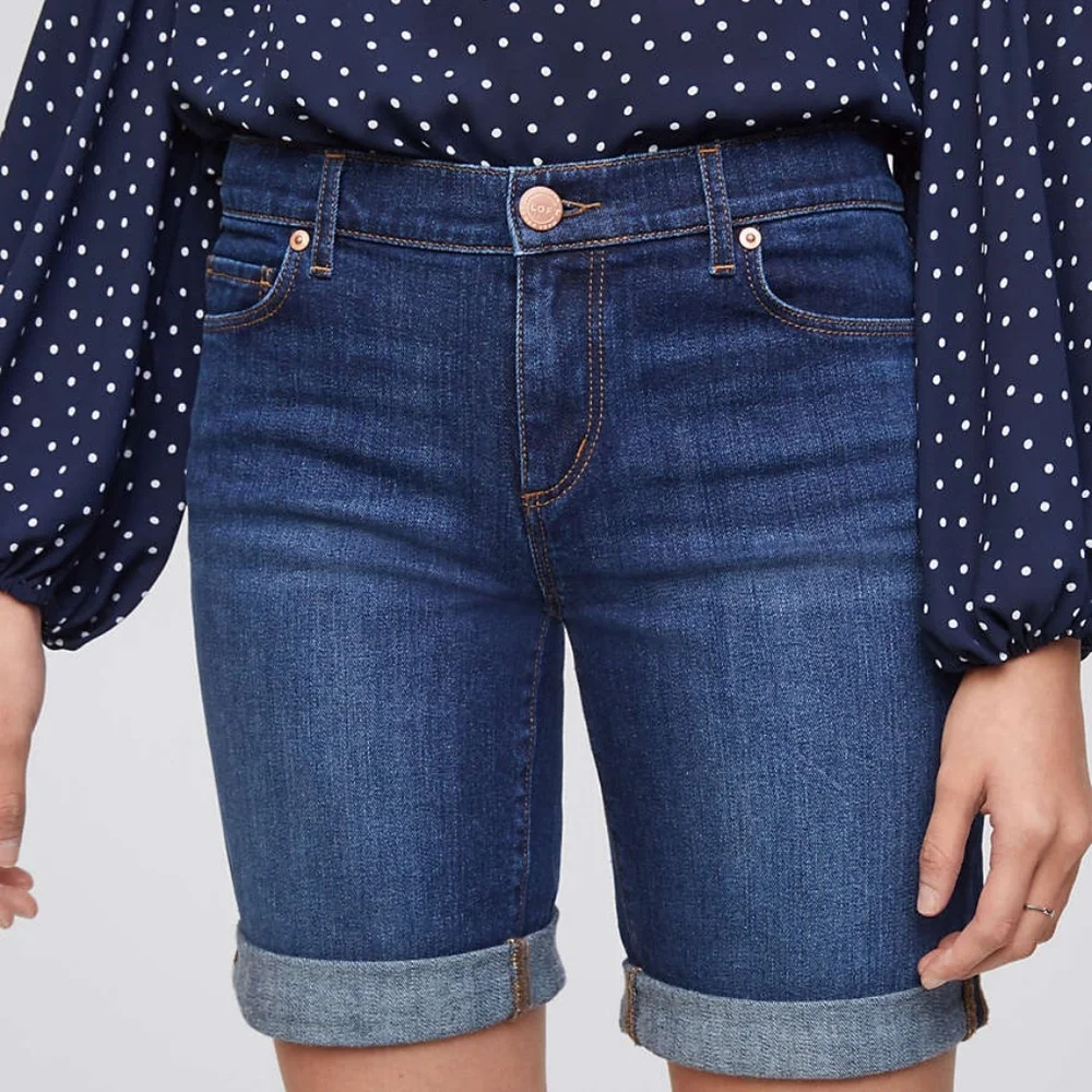 NWT LOFT‎ Modern Denim Bermuda Shorts
